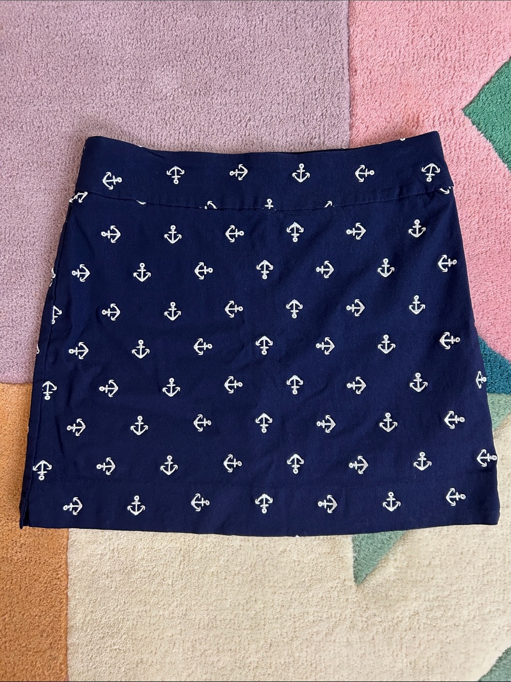 Charter Club Navy Anchor Print Women’s Pull on Skort 8P